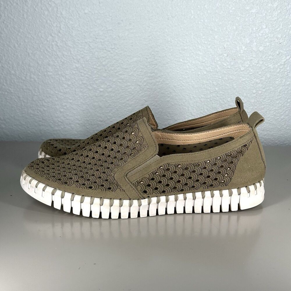 ILSE JACOBSEN Shoes Women’s EU 40 Tulip Slip-On Flat Laser Cut Comfort Sneaker - Picture 6 of 13